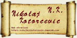 Nikolaj Kotorčević vizit kartica